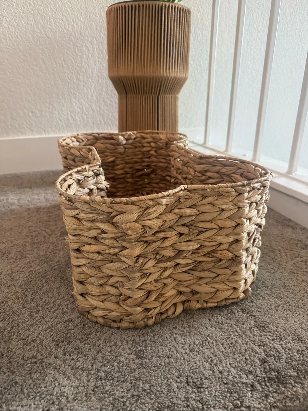 Handwoven Natural Seagrass Decorative Pet Basket 🦴 🧺